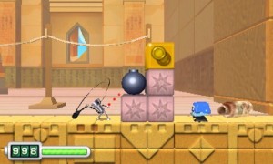 Chibi-Robo can use his plug and cord to attack enemies diagonally and right in front of him.