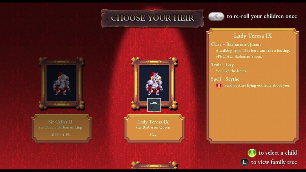 RogueLegacyCharacterSelect