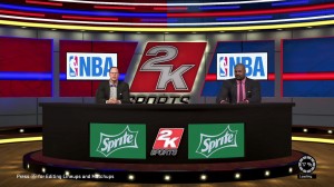 The game features a pre-game show hosted by Ernie Johnson and Shaq to further bore you while the game takes the time to load.