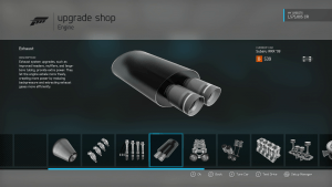 Forzas comprehensive Upgrade and Tuning options are still present and accounted for.