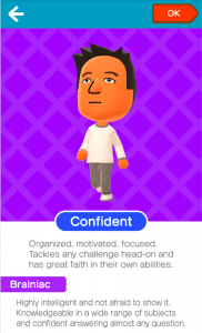 The personality profile is actually a pretty accurate and nice touch.