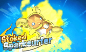 That's a psychic-type Raichu using an electric surfing move.
